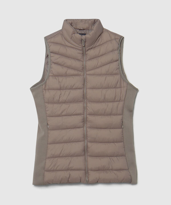 Chaleco Acolchado con Bolsillos en Rib