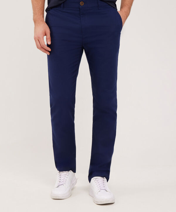 Pantalón Chino Sin Prenses, Bolsillos Diagonales y De Ribete image number null