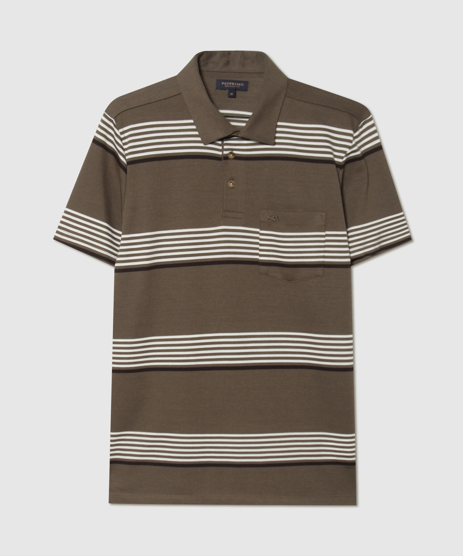 Polo Cuello Duro,  Textura, Regular Fit Con Bolsillo, Magia En El Caribe