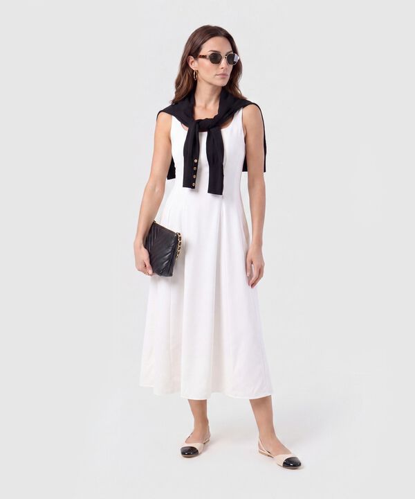 Vestido Midi Tiras Con Tablones Para Mujer