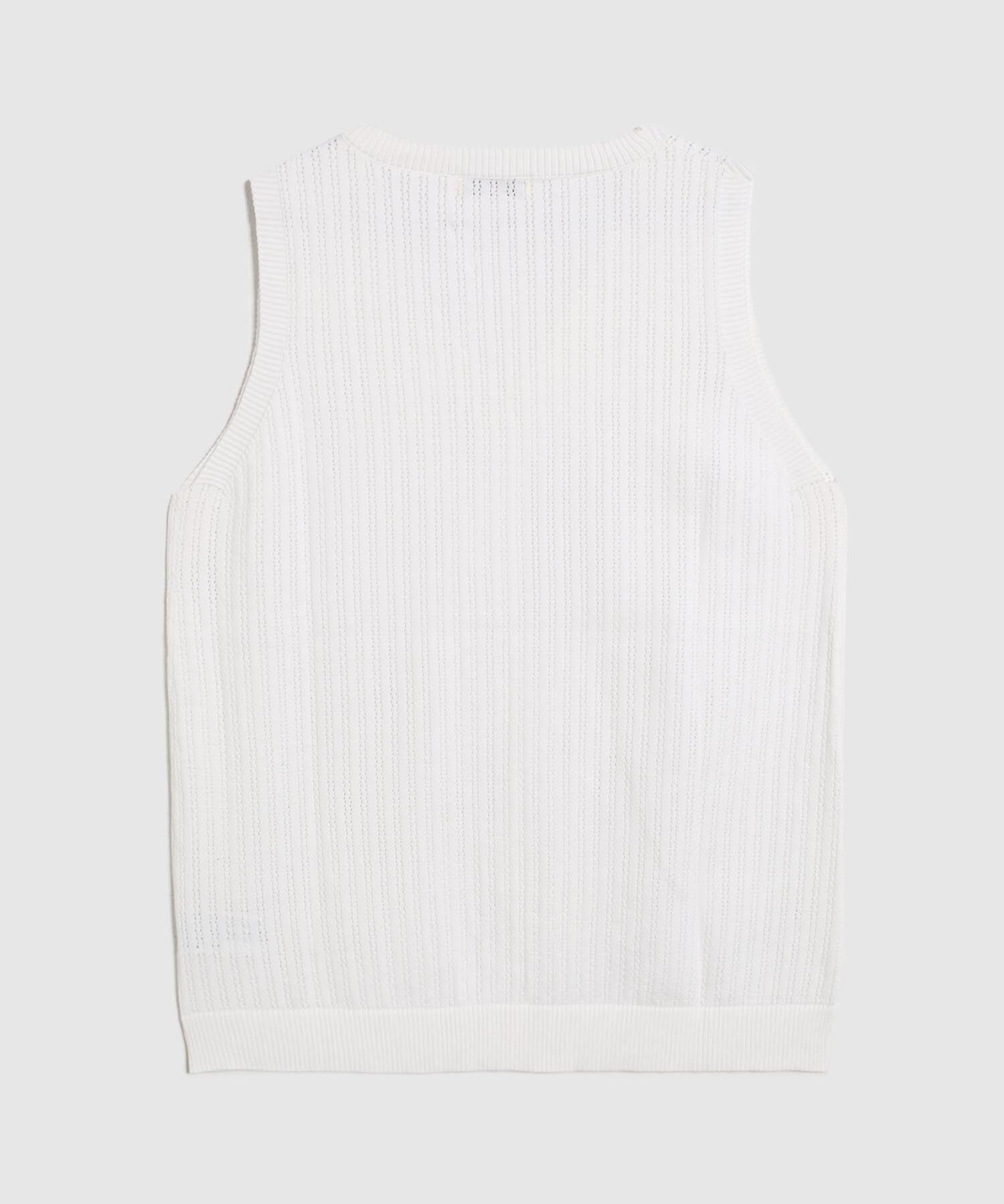 Chaleco Tejido con Perilla de Botones para Mujer