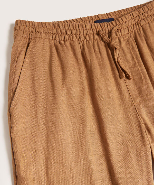 Pantalón Unicolor En Lino