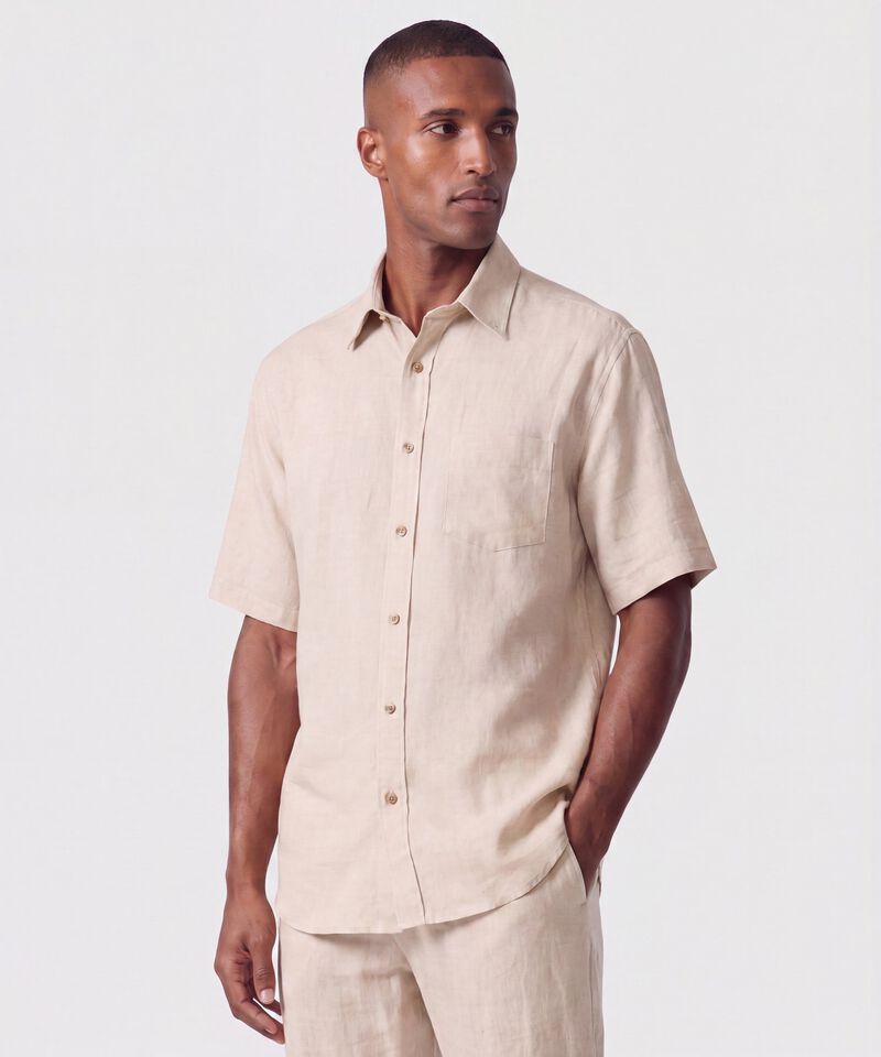 Camisa Guayabera De Manga Corta Hombre