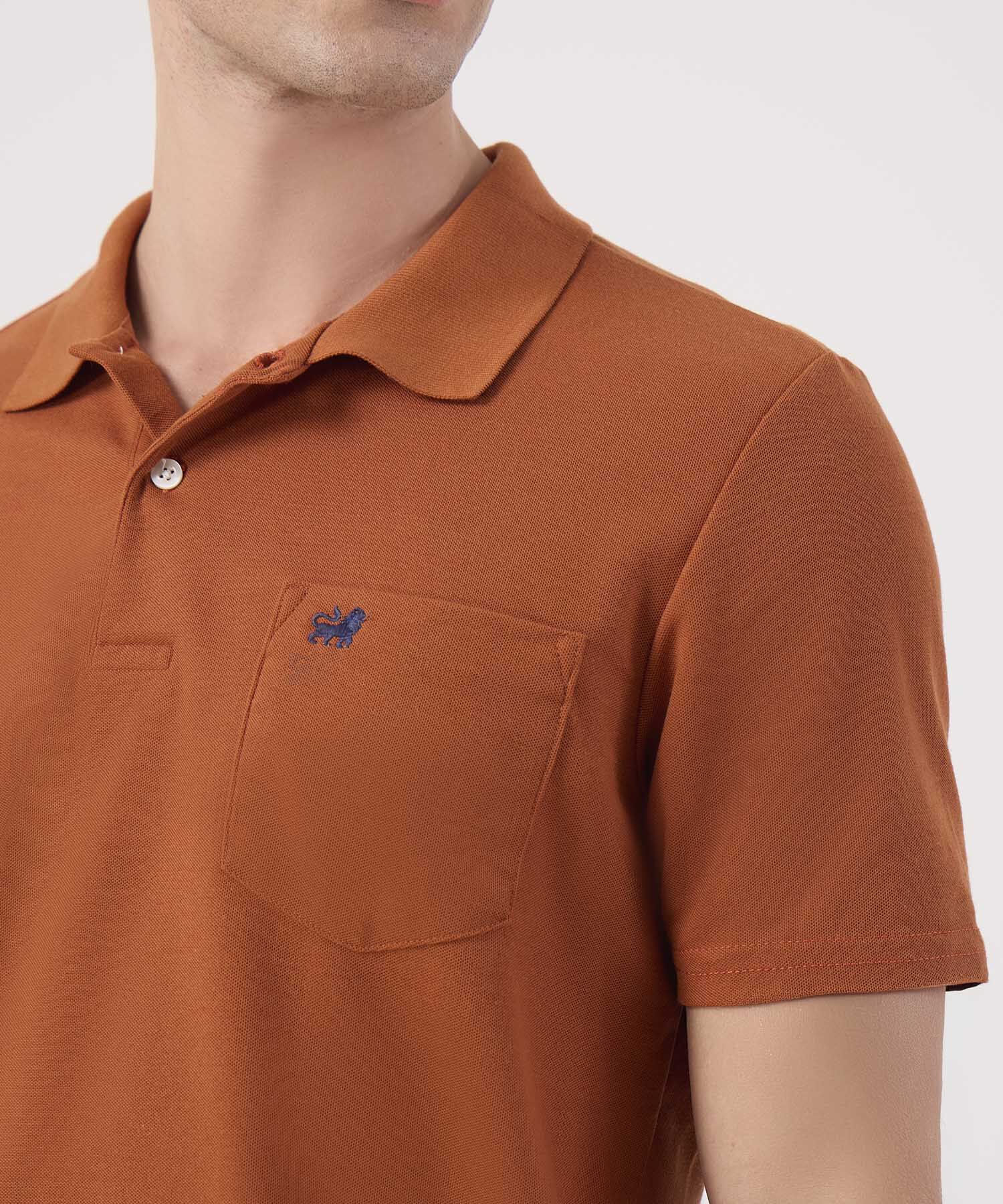 Polo Unicolor Con Bolsillo 