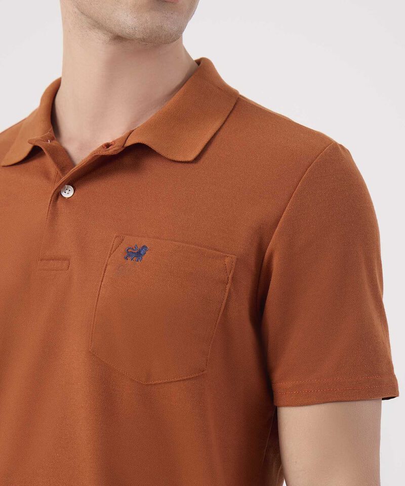 Polo Unicolor Con Bolsillo 