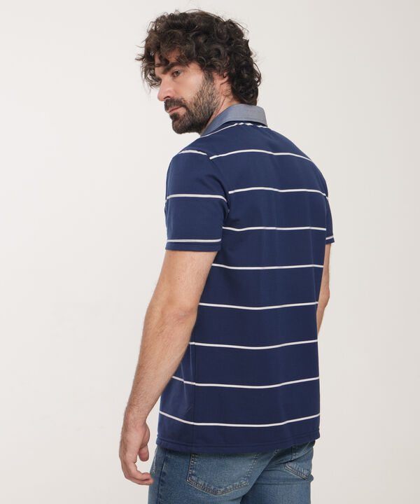 Polo , Cuello Duro En Contraste Con Bolsillo, Silueta Slim Fit, Cítrico Marinero
