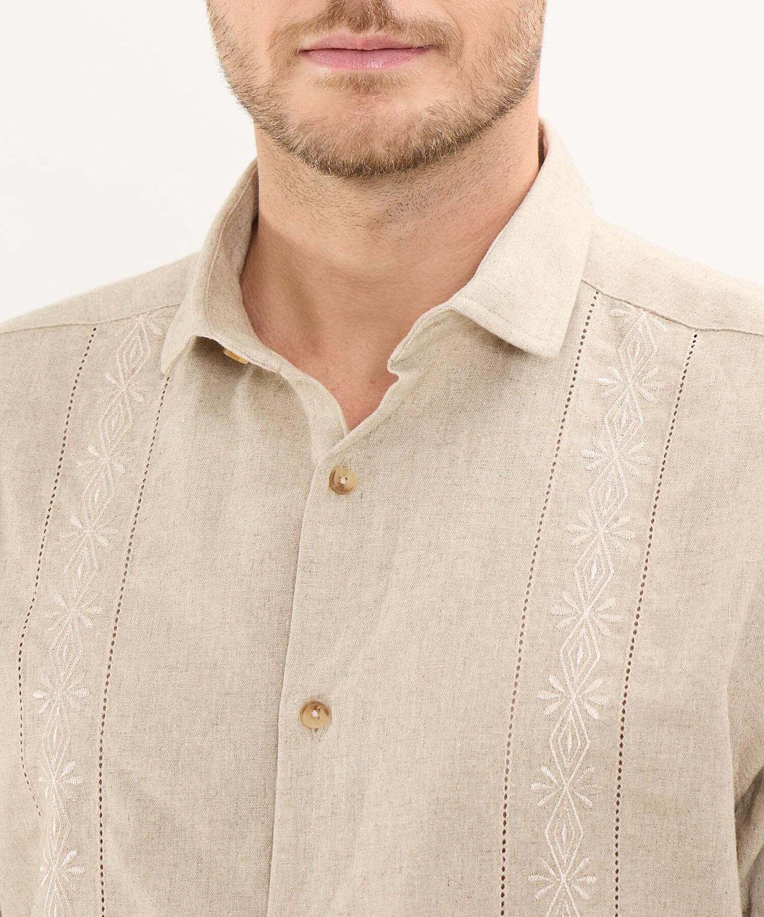 Guayabera en Efecto Lino