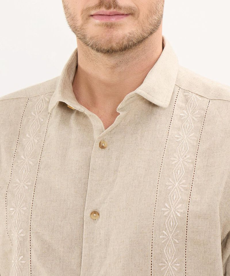 Guayabera en Efecto Lino