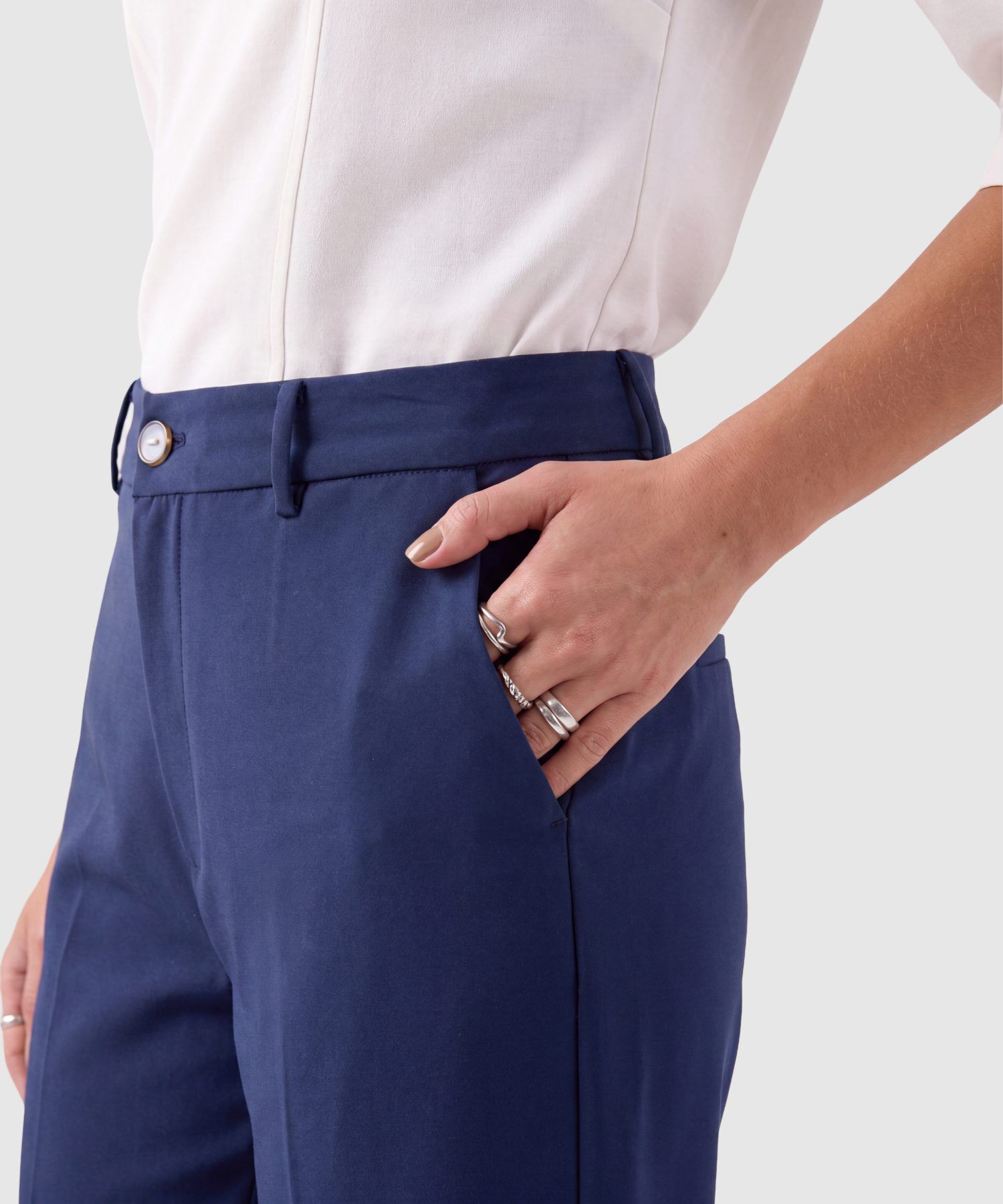Pantal&oacute;n Straight Unicolor Para Mujer