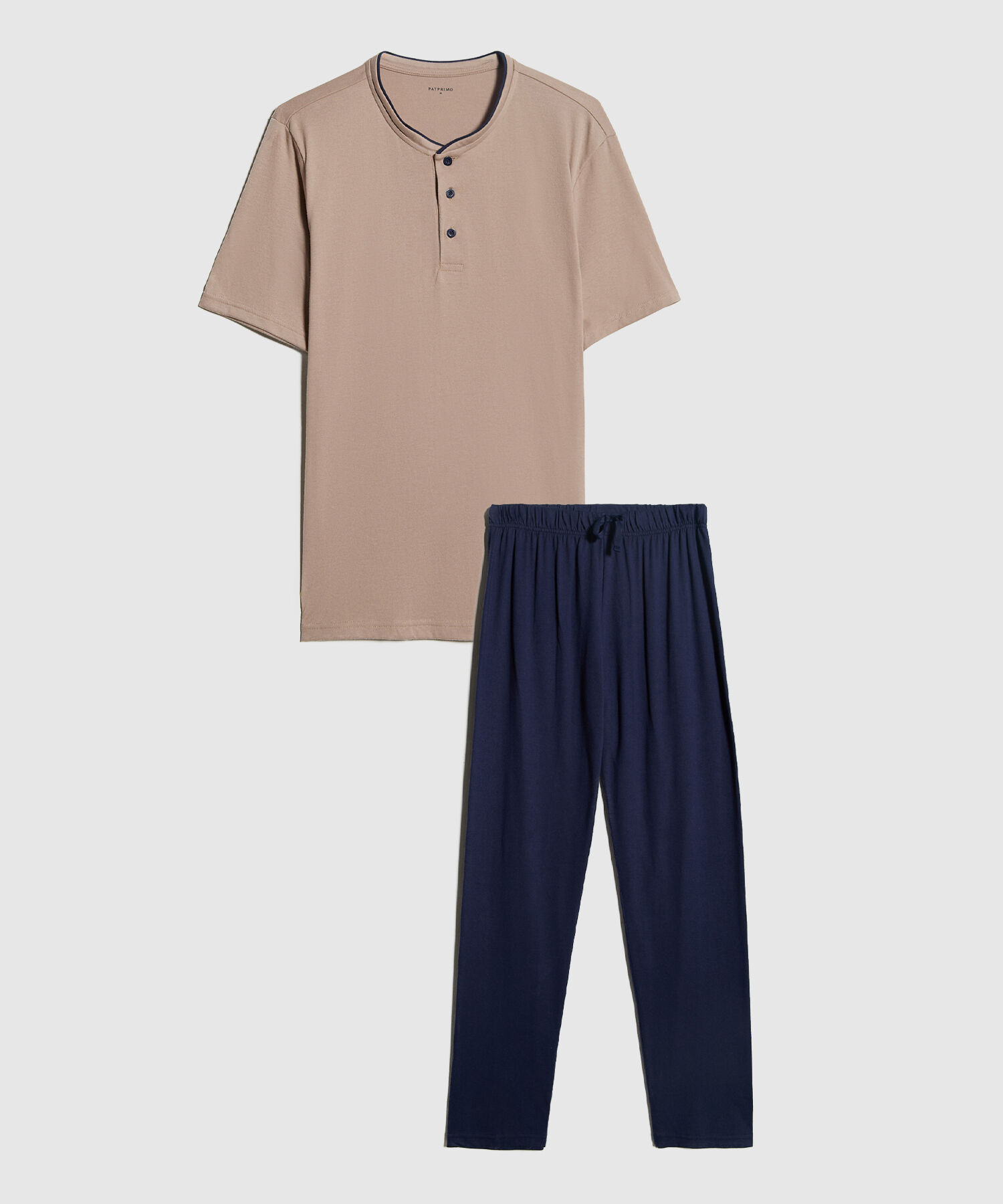 Pijama cuello henley