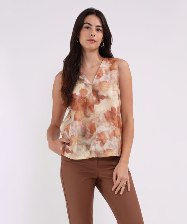 Blusa Estampada Manga Sisa image number null