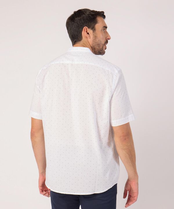 Camisa Cuello Mao Con Microdiseño 