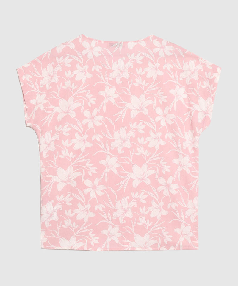 Blusa Estampada Cuello Redondo 