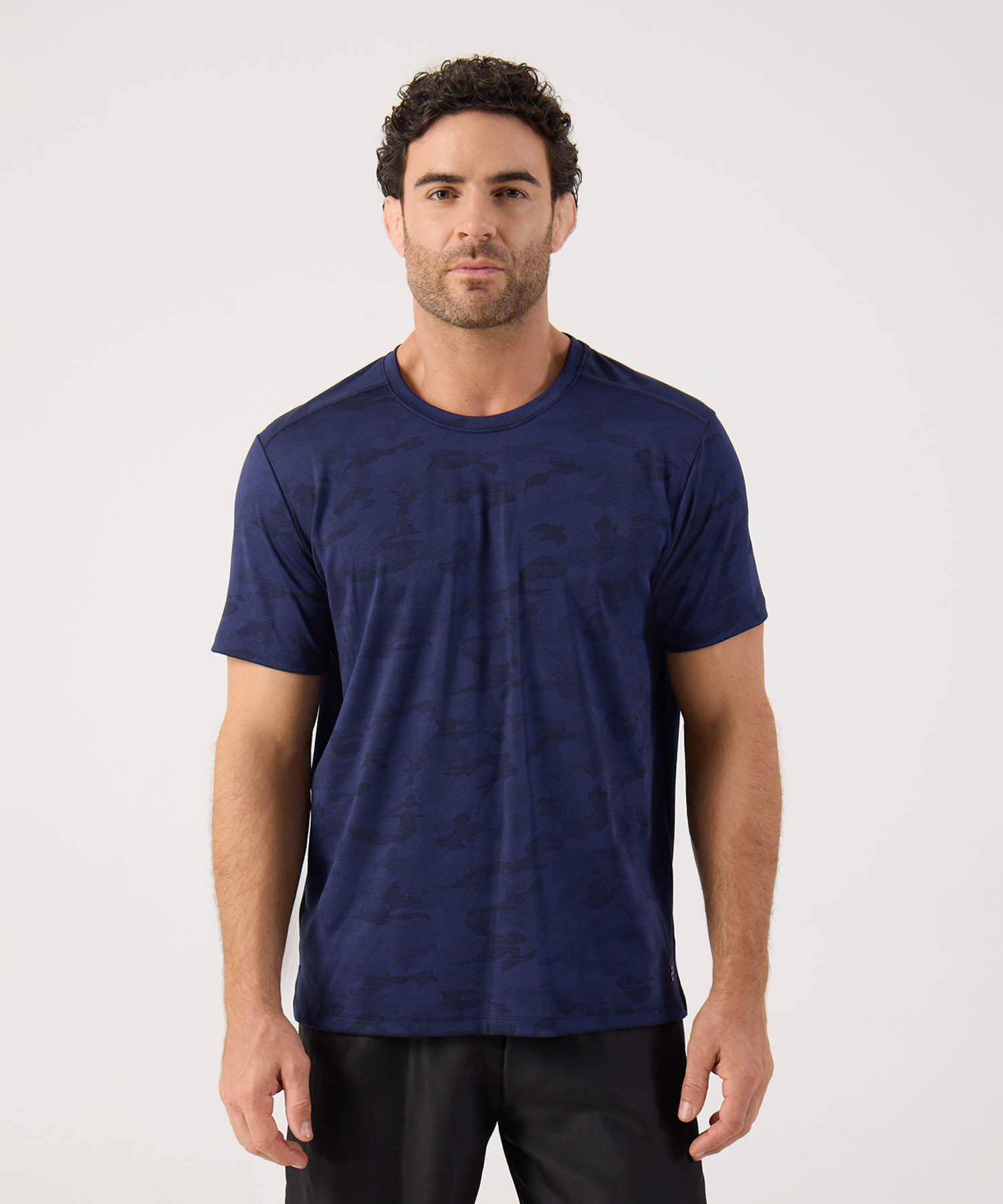 Camiseta Manga Corta Unicolor Texturizada