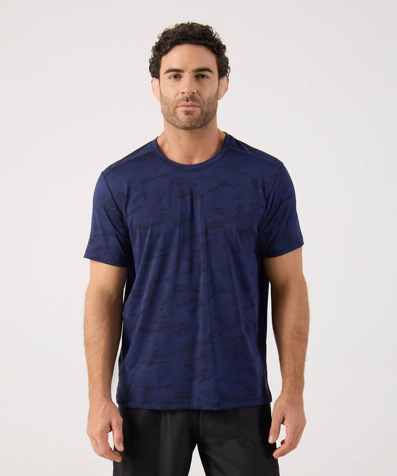 Camiseta Manga Corta Unicolor Texturizada