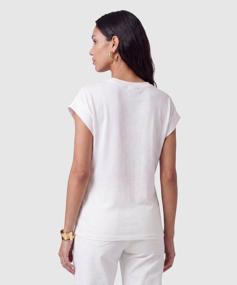 Camiseta Cuello V Manga Corta Mujer
