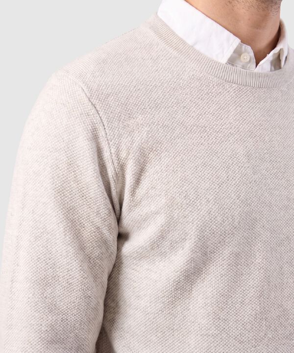Saco Tejido De Cuello Redondo Para Hombre