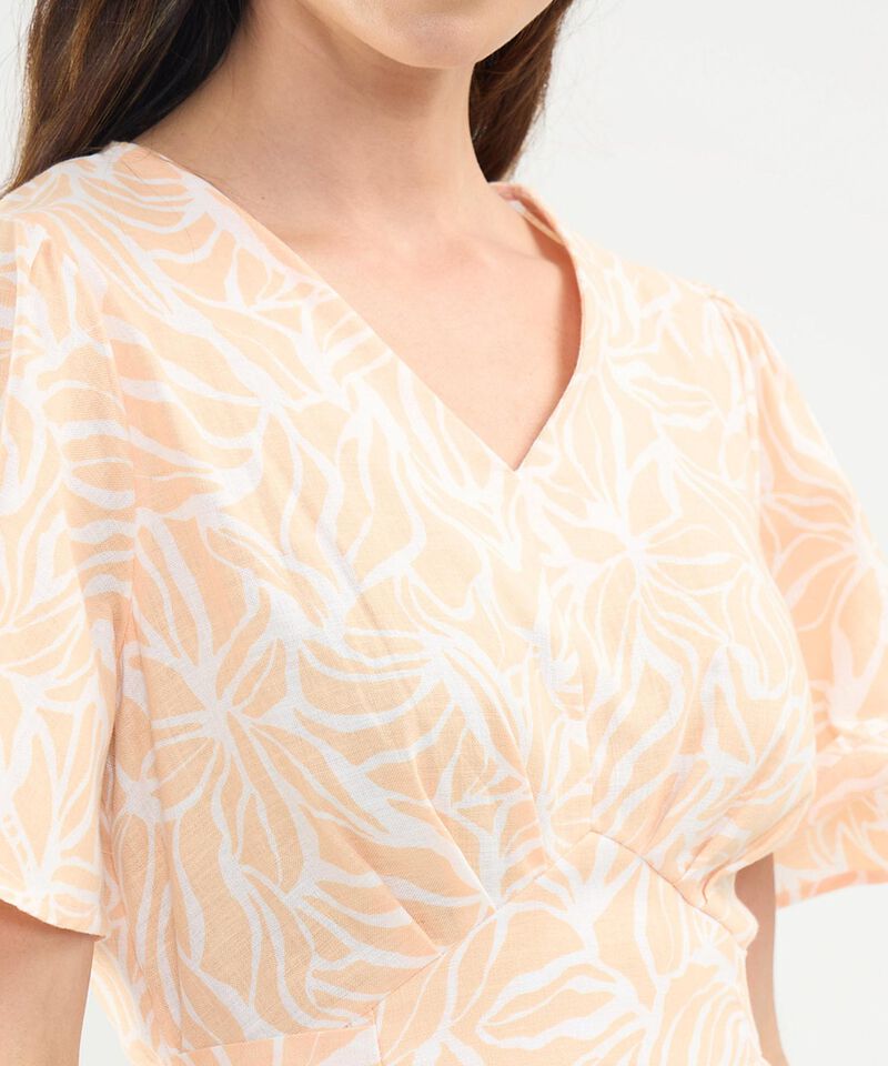 Vestido Estampado con Escote en V