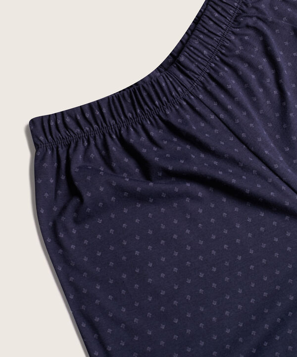 Pijama Cuello V Bolsillo Bordado
