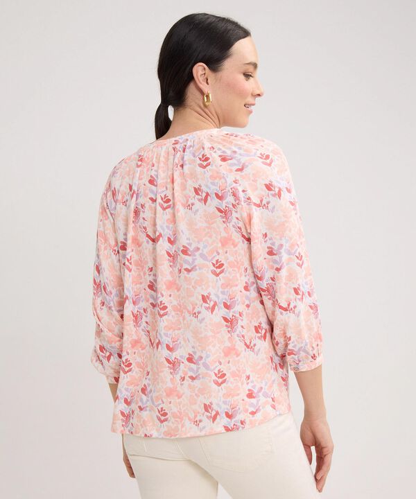 Blusa Manga Tres Cuartos Cuello Neru  Estampada