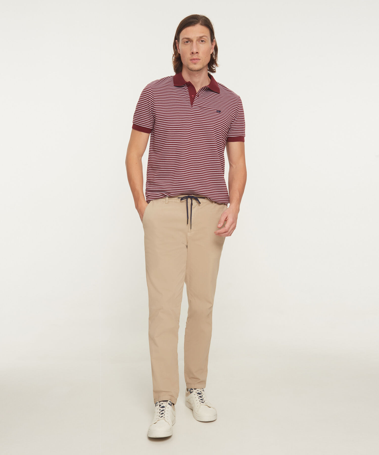 Polo Cuello Tejido Preteñido Bicolor Continuo