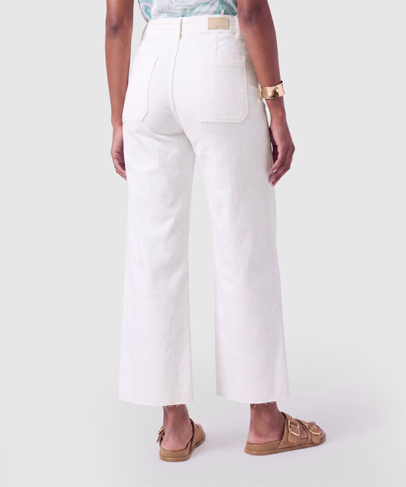 Jeans Culotte De Tiro Alto Mujer