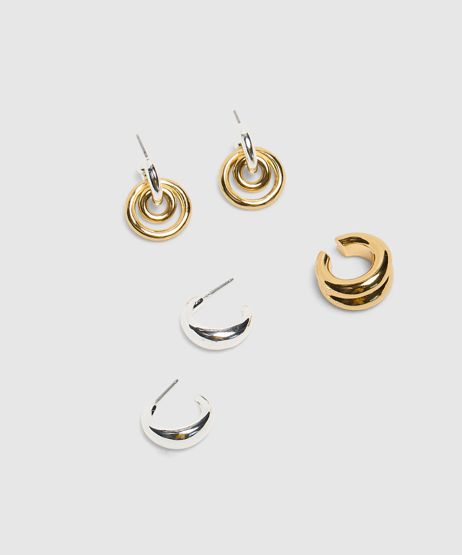 Set X3 Aretes Y Ear Cuff Mujer
