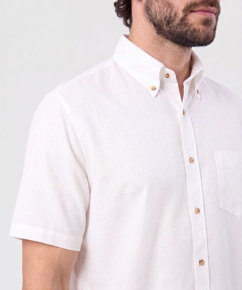 Camisa Manga Corta Cuello Bot&oacute;n Para Hombre