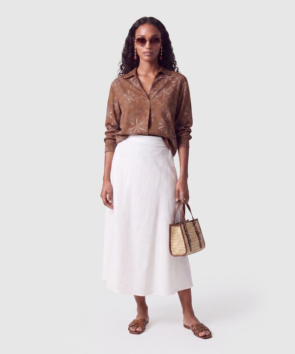 Falda Midi B&aacute;sica A-Line Mujer
