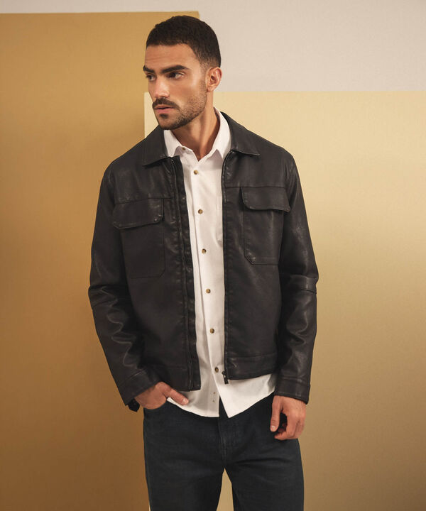 Camisa Manga Larga con Bolsillo Para Hombre