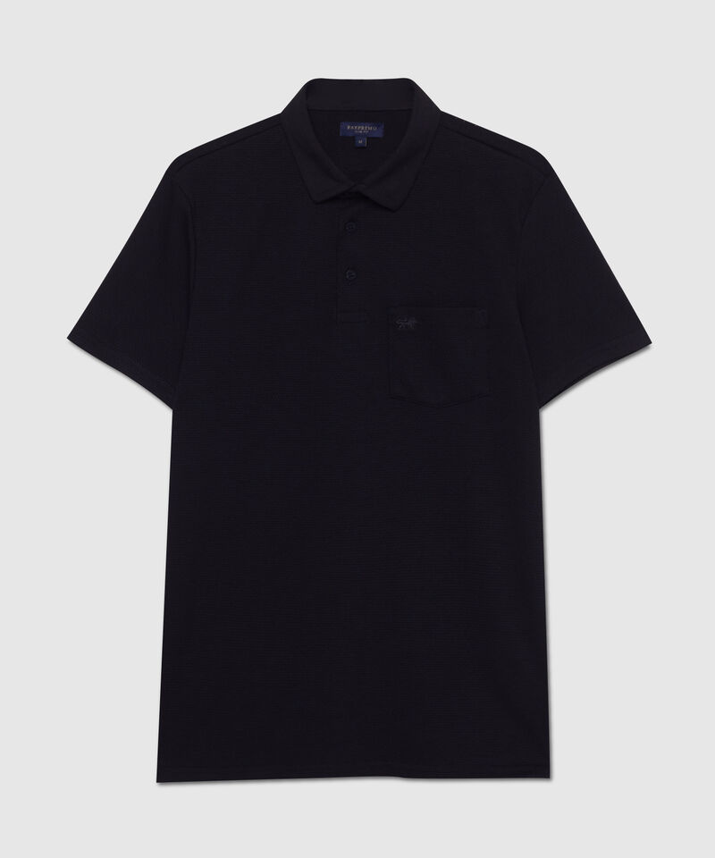 Polo Unicolor Textura, Cuello Duro Con Bolsillo, Silueta Slim Fit, Kairós