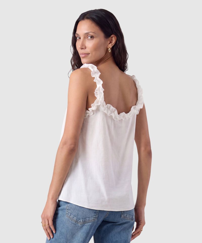 Blusa De Tiras Con Volantes Para Mujer