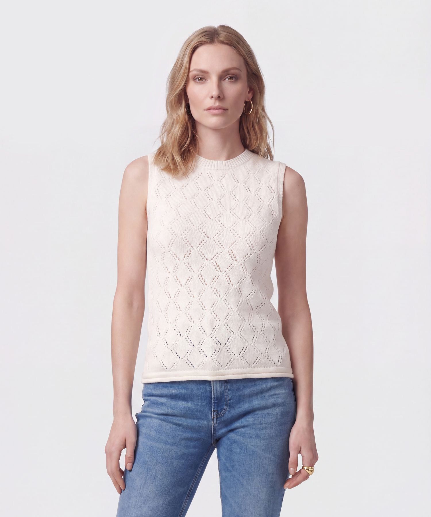 Camiseta De Punto Con Textura Para Mujer
