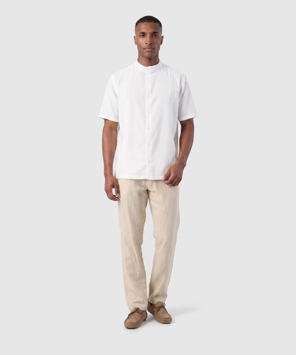 Camisa Manga Corta Unicolor Para Hombre