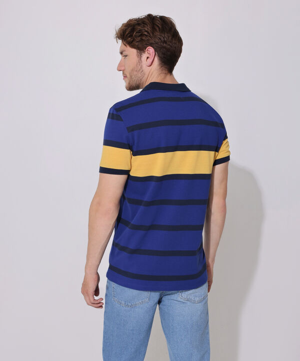 Polo Preteñida, Cuello Y Puños Tejidos, Silueta Slim Fit Blanco