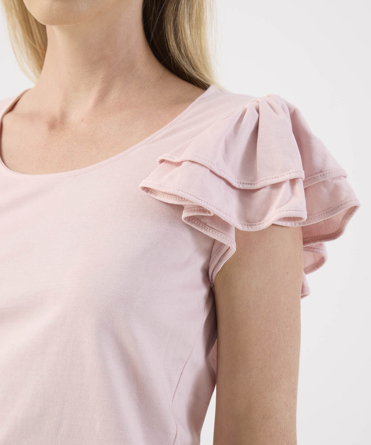 Blusa Para Mujer con Hombros con Volantes