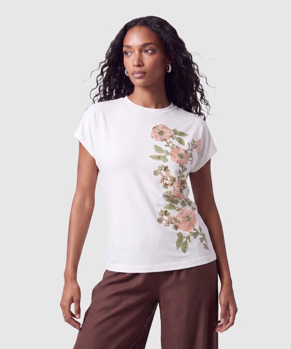 Camiseta Estampada Manga Corta Para Mujer image number null