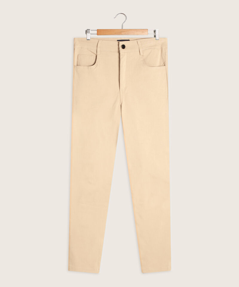 Pantalon 5 Bolsillos Unicolor En Drill