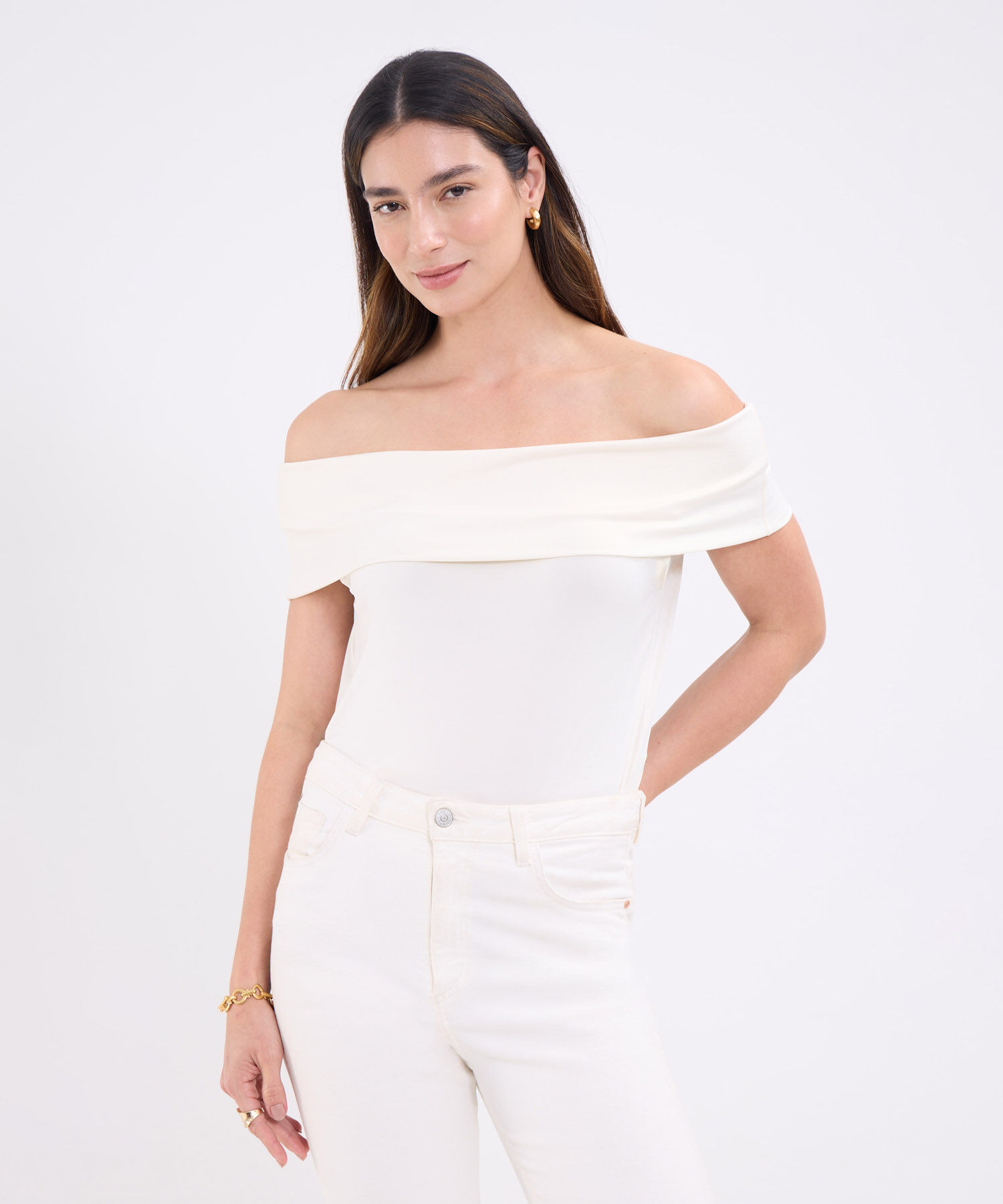 Camiseta cuello bandeja para mujer