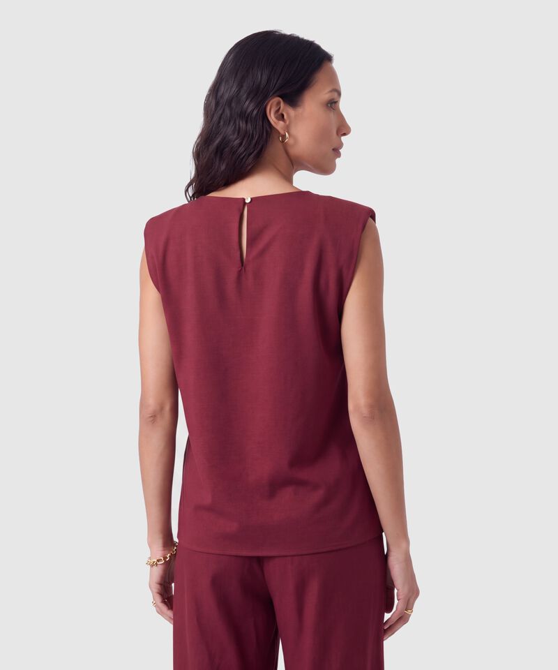 Blusa Sin Mangas Con Hombreras Para Mujer