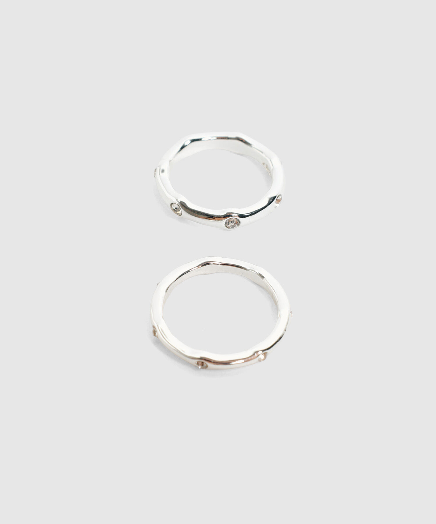 Set x2 Anillos Con Piedras Para Mujer