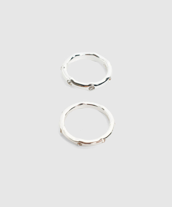 Set x2 Anillos Con Piedras Para Mujer