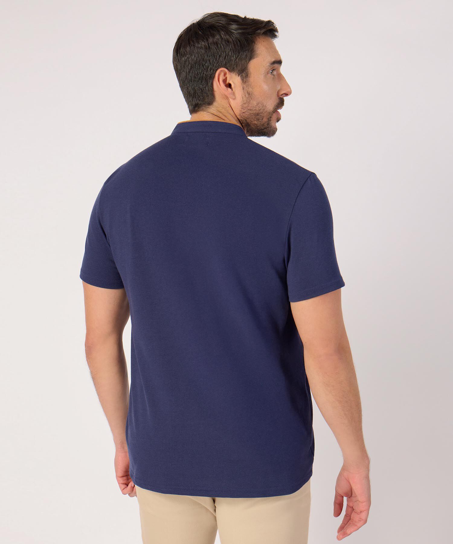 Polo Unicolor Cuello Mao 