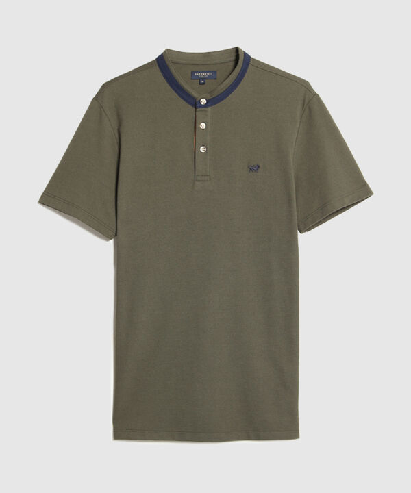 Polo Unicolor, Cuello Mao