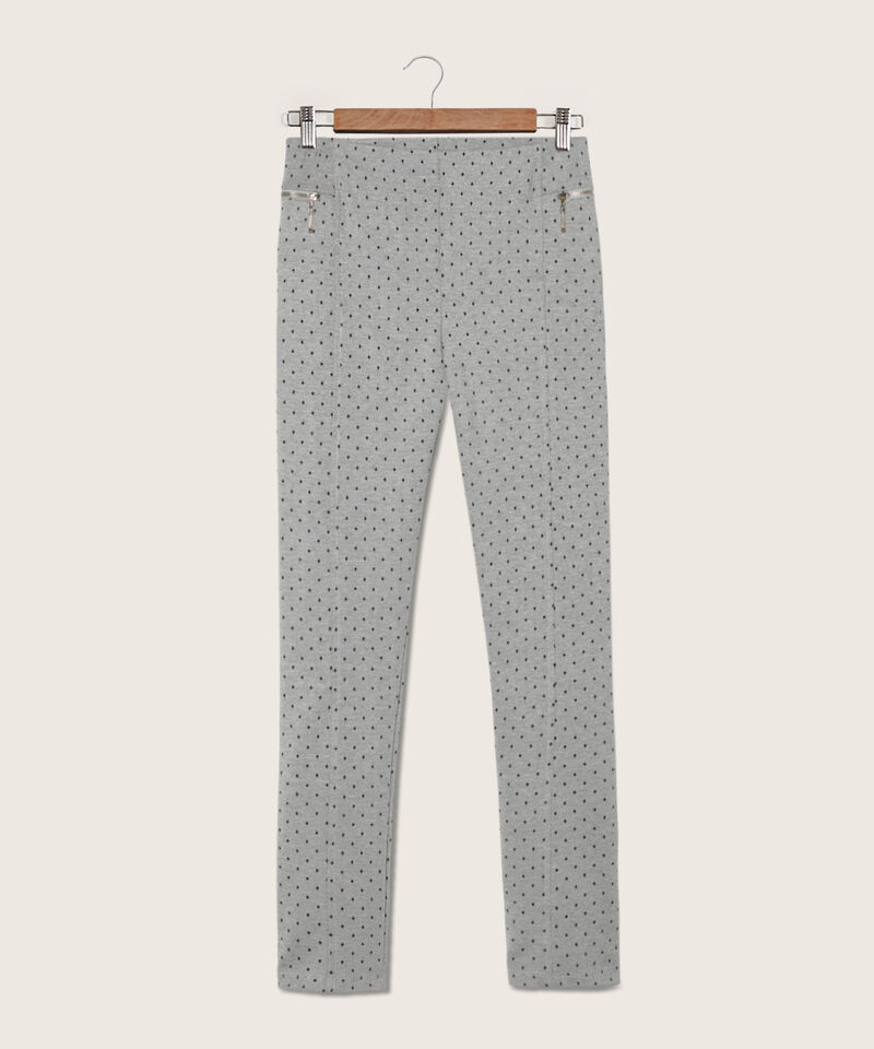 Leggings Estampado Con Cremalleras Decorativas