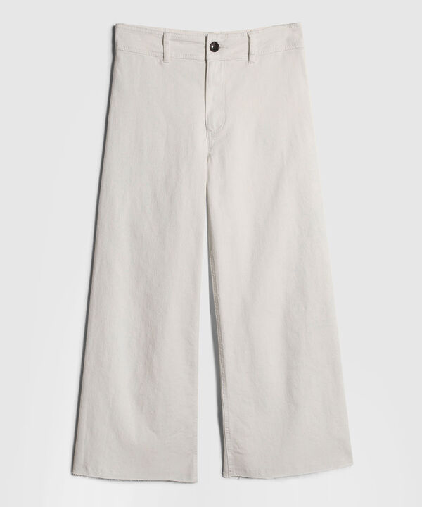 Jean  Culotte Tipo Marine  Tono Off White