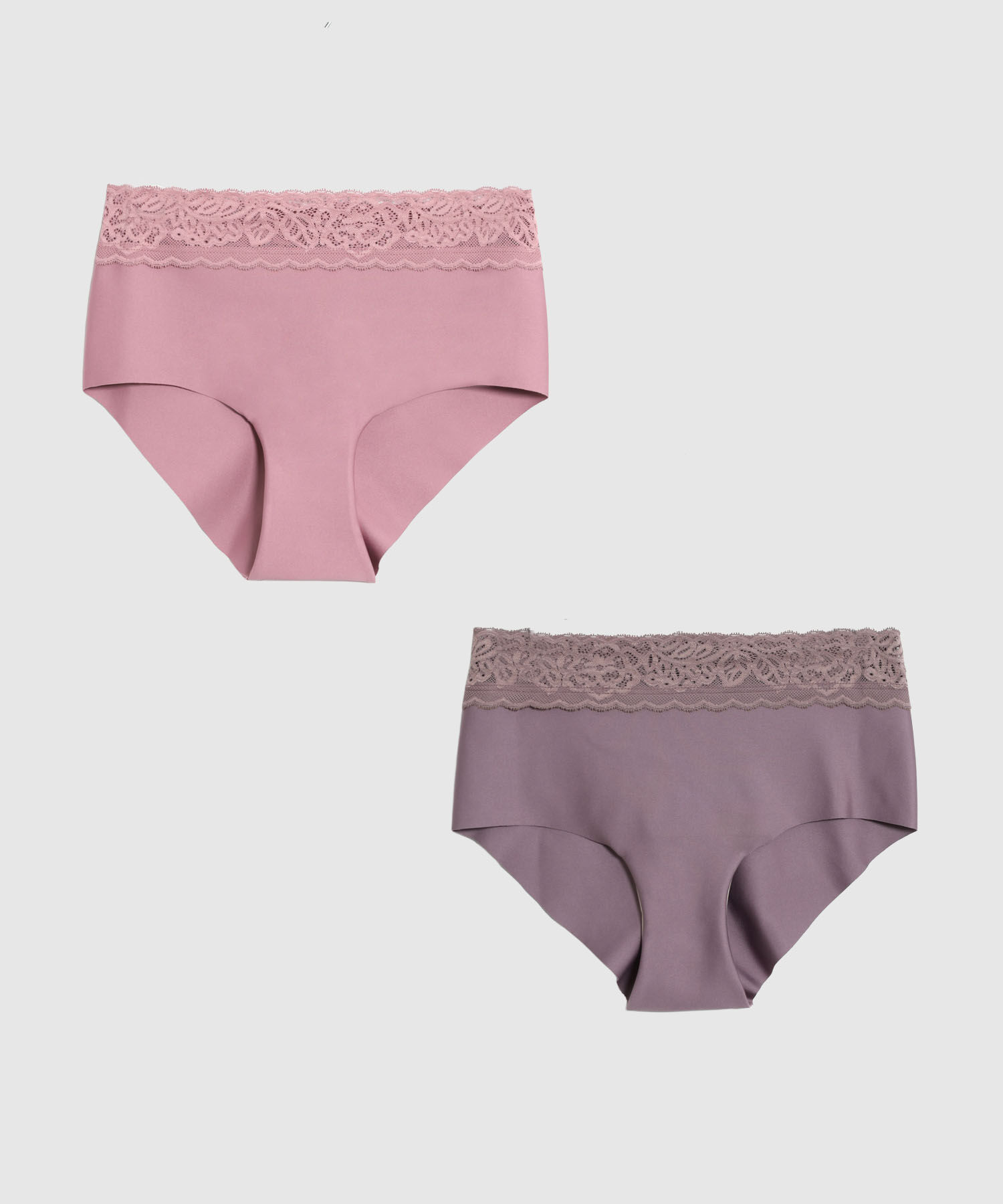 Pack X2 Panty Mujer Con Detalle De Encaje