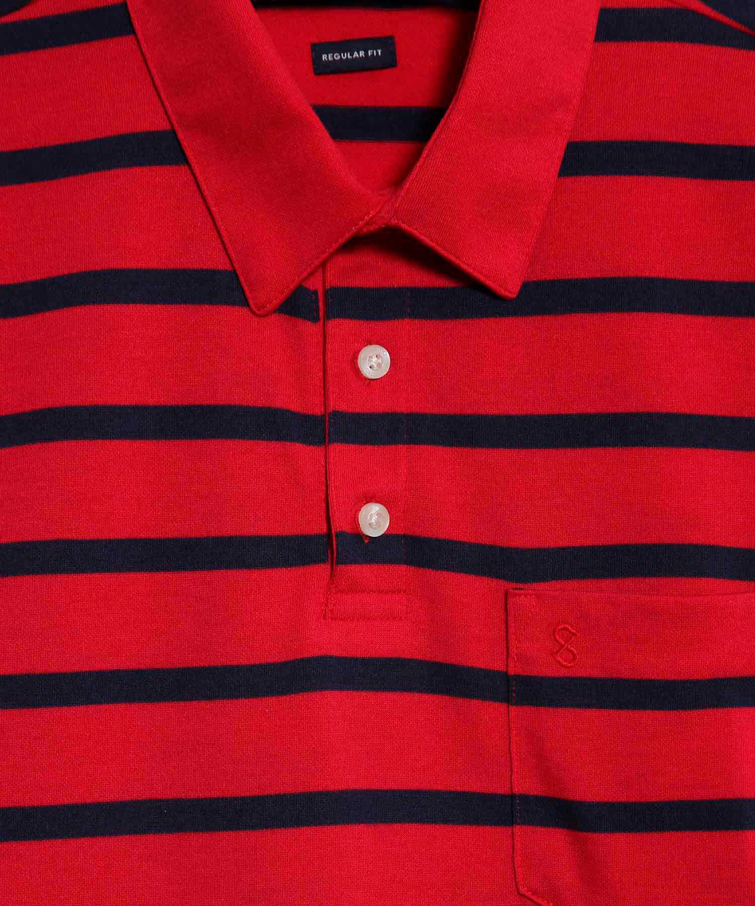 Polo Cuello Duro con Franjas
