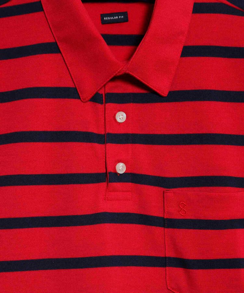 Polo Cuello Duro con Franjas