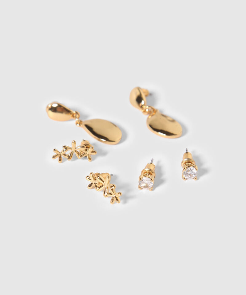 Aretes Set X 3 Pares De Aretes Ref. Kf232-0434